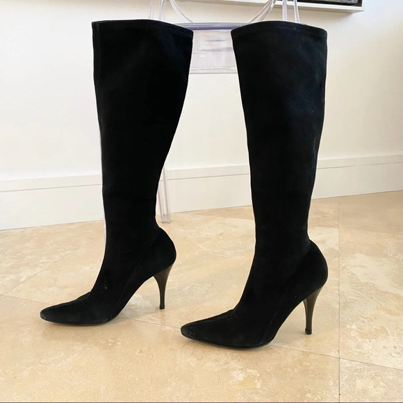 Vintage Gucci Suede Sock Boot Knee High Pull on 6 - Picture 2 of 11